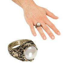 Dicker Goldener Ring Mit Perle