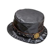 Rocker Top Hat Leder Look Dekoration