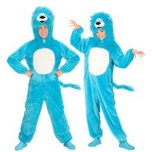 Tiere Onesie Plüschblauer Löwe Unisex Kostüm