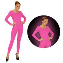 Neonrosa -Bodysuit Glühen Damenkostüm