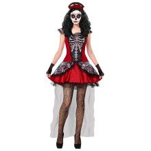 Rotkleid Dia De Los Muertos Ciguatejo Damenkostüm