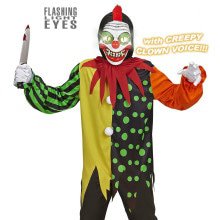 Horror Clown Elektro Kostüm für Jungen