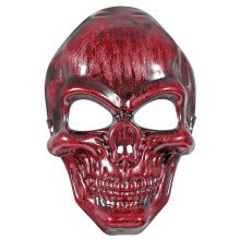 Schädelmaske Rot Metallic Rojo