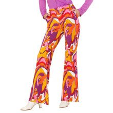 Groovy Gwendolyn 70s Ladies Hosen, Orchidee Damen