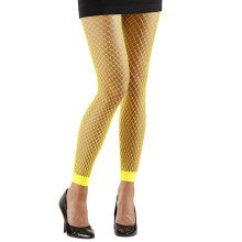 Grundlegende Fischereinetz -Leggings Gelb Damen