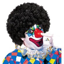 Afro Clown Perücken Locken, Schwarz