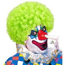 Afro Clown Perücken Locken, Grün