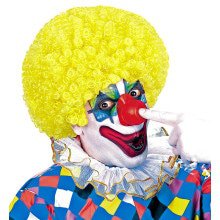 Afro Clown Perücken Locken, Gelb