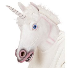 Cartoony Maske, Einhorn Mit Haaren