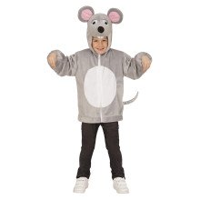 Hoodie 98 Zentimeter Graue Maus für Kinder