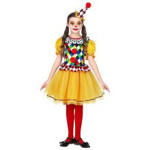 Jolly Clown Fröhliche Farben Kostüm für Mädchen