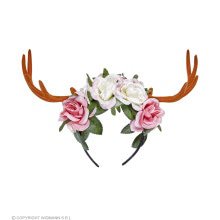 Stirnbandgeweih Faun Mit Blumen