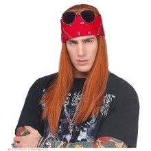 Biker AXL Perücke Mit Bandana Und Sonnenbrille