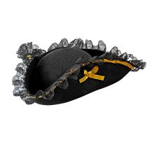 Drei -Stitch -Tricorn -Dekoration Gold Mit Spitzen -Noblerman