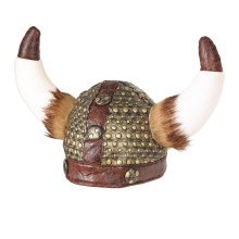 Wikingerhelm Mit Hörnern Und Fell