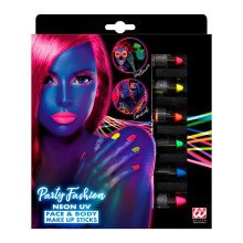 Set Von 6 Neon -Make -Up -Stiften