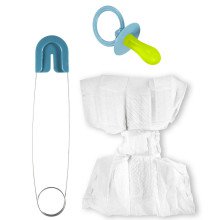 Drei -Teil -Baby -Set Blau