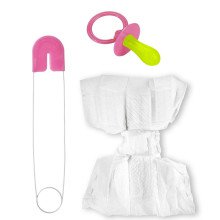 Drei -Teil -Baby -Set Rosa