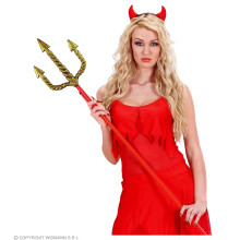 Devilish Trident Gold, Rot Stick 120 Zentimeter