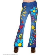 70er Jahre Legging Hippie Frieden Liebe Und Glück Damen