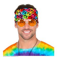 Bandana Happy Hippie Peace 55 X 55 Zentimeter