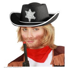 Sheriff Billy Das Kid Cowboy Hat Kind Schwarz