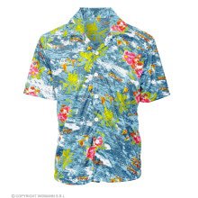 Hawaii Hemd Ozean Island Blau Herren