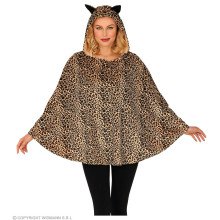 Kitty Cate Leopard Poncho Unisex