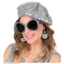 Hip Silber Glitter Disco Accessoire Set