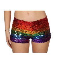 Hotpants -Pailletten Rainbow Discorama Damen