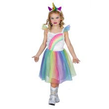 Fantasy Einhorn Regenbogen Fabel Kostüm für Mädchen