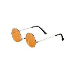 Durch Orangefarbene Hippie -Brille